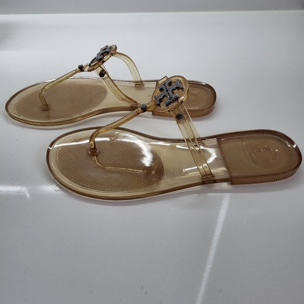 Tory Burch Miller Beige Jelly Thong Sandals - Picture 2 of 4